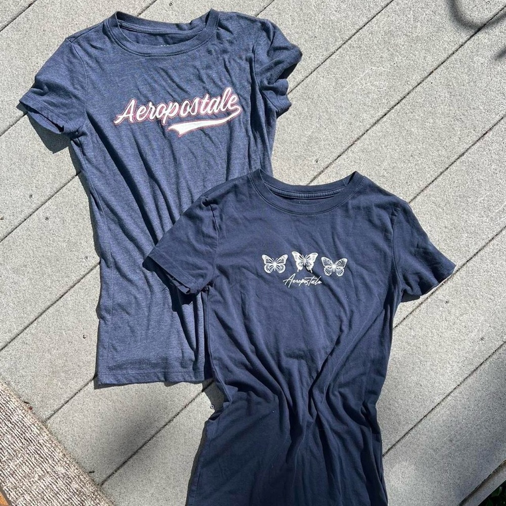 Aeropostale Blue Short Sleeve Tees